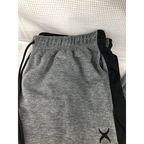 Game Time Sweatpants Joggers Jogging Pants Men's 2X Gray Big Striped Black - Picture 4 of 9